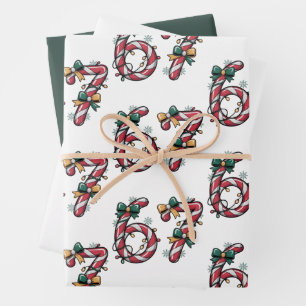 6 7 Six Seven Gen Z Alpha Meme Slang Xmas Lights Wrapping Paper Sheet