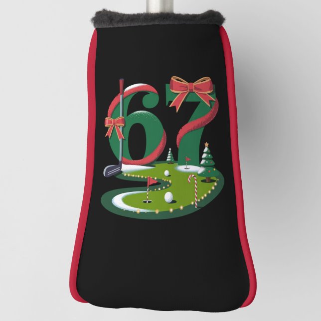 6 7 Six Seven Golf Gen Z Alpha Meme Xmas Golfing Head Cover (Rotate 90)