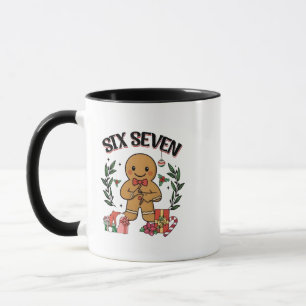 6 7 Six Seven Hand Gen Z Alpha Gingerbread Meme Mug