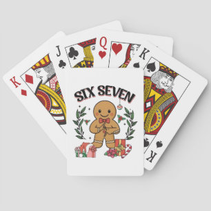 6 7 Six Seven Hand Gen Z Alpha Gingerbread Meme  Playing Cards