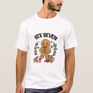 6 7 Six Seven Hand Gen Z Alpha Gingerbread Meme T-Shirt