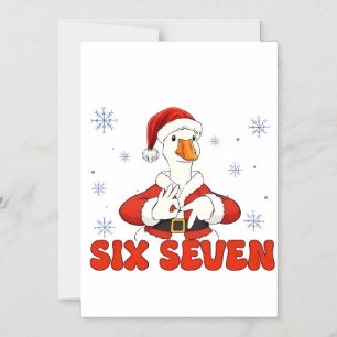 6 7 Six Seven Hand Gen Z Alpha Goose Christmas Magnetic Invitation
