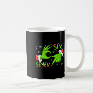 6 7 Six Seven Hand Gen Z Alpha Meme Slang Xmas Chr Coffee Mug