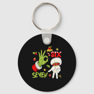 6 7 Six Seven Hand Gen Z Alpha Meme Slang Xmas Chr Key Ring