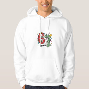 6 7 Six Seven Hand Gen Z Alpha Meme Slang Xmas  Hoodie