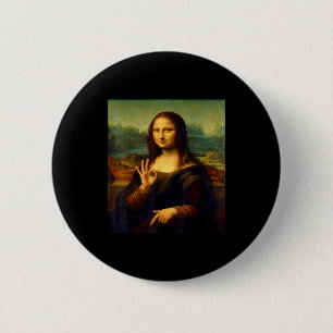 6 7 Six Seven Meme 67 Funny Mona Lisa Funny Clic A Cm Round Badge