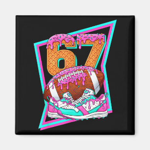 6 7 Six Seven Meme American Football Drip Number 6 Magnet