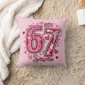 6 7 Six Seven Meme Trend Tween Teen Girls Cushion