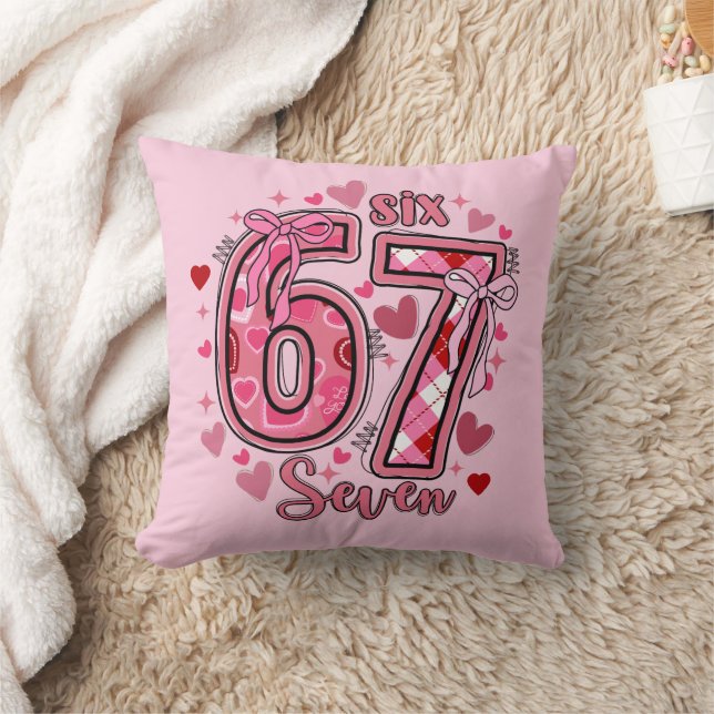 6 7 Six Seven Meme Trend Tween Teen Girls Cushion (Blanket)