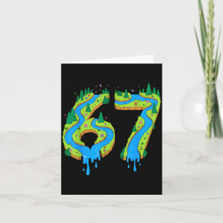 6 7 six seven nature landscape river trees earth card