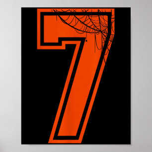 6 7 Spider Web Funny Halloween Costume Tee T-shirt Poster