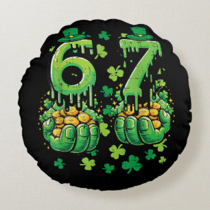 6 7 St Patricks Day Round Cushion