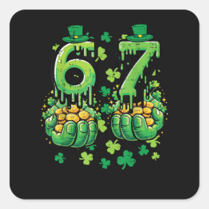 6 7 St Patricks Day Square Sticker