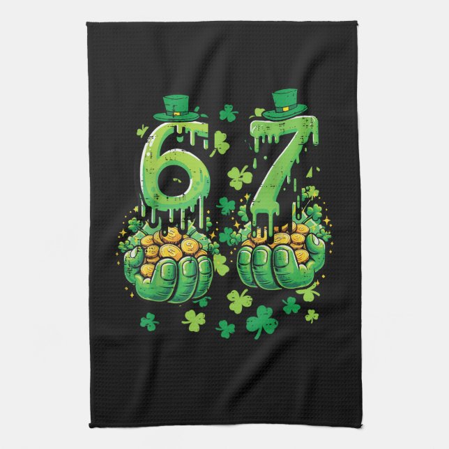 6 7 St Patricks Day Tea Towel (Vertical)