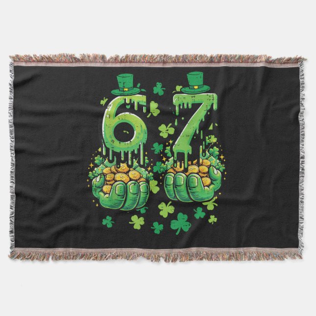 6 7 St Patricks Day Throw Blanket (Front)