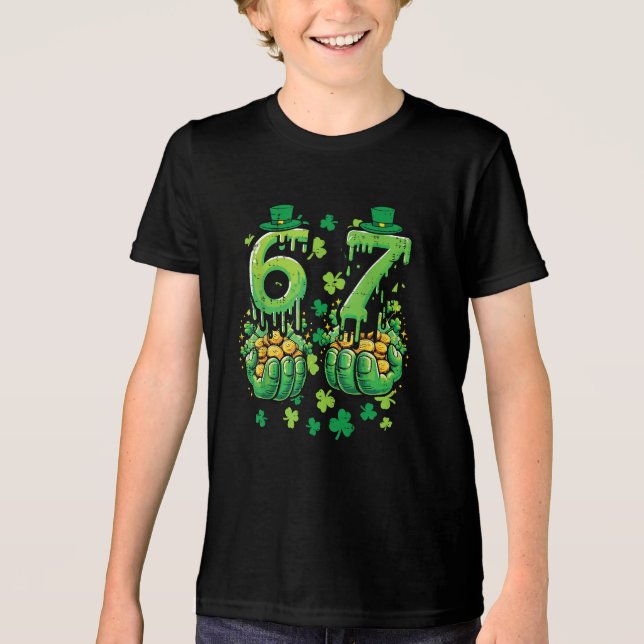 6 7 St Patricks Day Tri-Blend Shirt (Front)