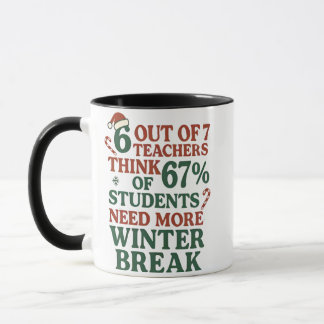 6 7 Teacher Six Seven 67 Santa Gen Alpha Mug