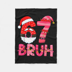 6 7 Teens Xmas Funny Six Seven Pajamas Christmas N Fleece Blanket