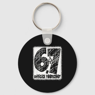 6+7 turning 13 year old teenager boys funny 13th key ring