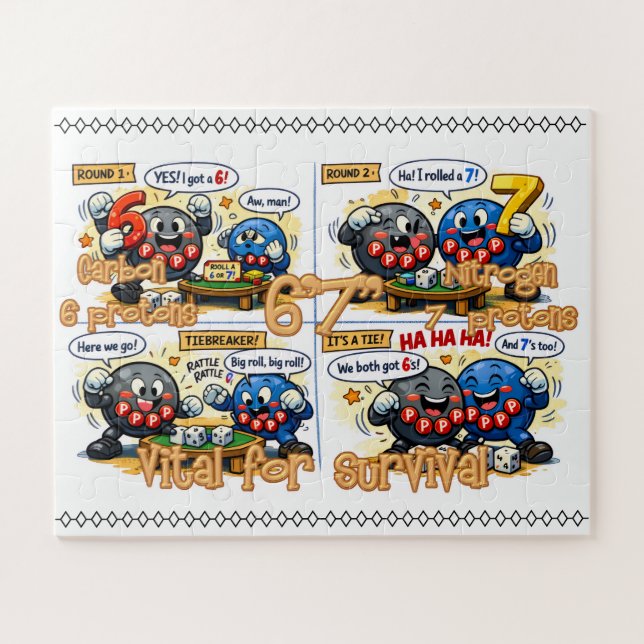 6’7” Vital for Survival Chemistry Elements   Jigsaw Puzzle (Horizontal)