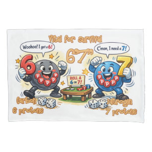 6’7” Vital for Survival Chemistry Elements   Pillowcase