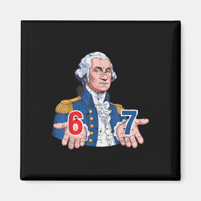 6 7 Washington Funny 67 Costume Meme Six Seven Kid Magnet (Front)