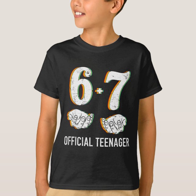 6+7 Year Old Boys Girls Teenager 13th Birthday Fun T-Shirt (Front)