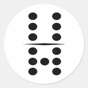 6 And 7 Domino Tile Funny Group 67 Dominos Costume Classic Round Sticker