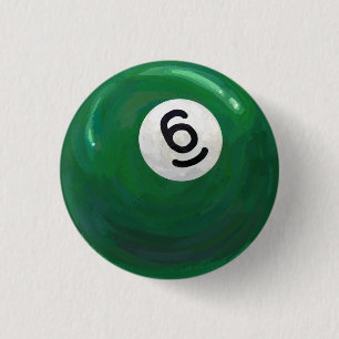 6 Ball 3 Cm Round Badge