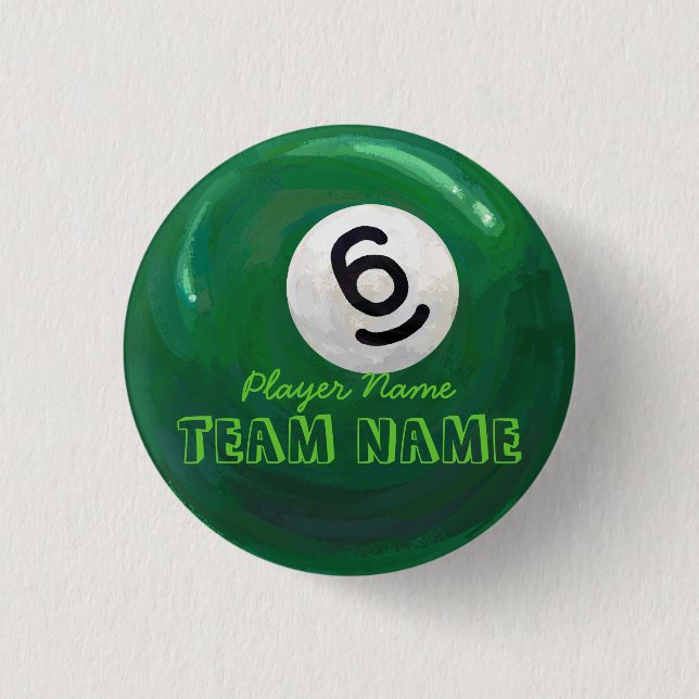 6 Ball 3 Cm Round Badge (Front)