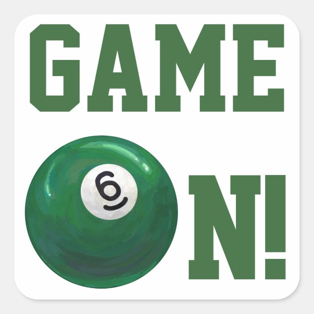 6 Ball Square Sticker (Front)