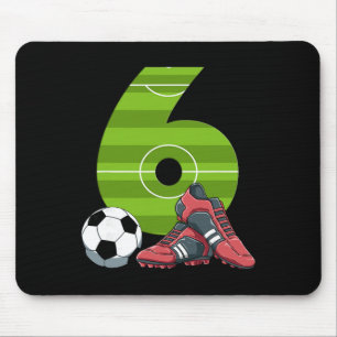 6 Birthday Soccer First Birthday Footll Kids  Mouse Pad