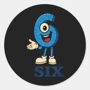 6 Brainrot 67 Six Seven 6 7 Meme Custome  Classic Round Sticker