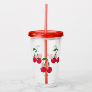 6 cherries acrylic tumbler
