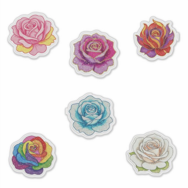 6 colorful roses (Front)