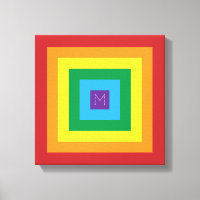 6 Colour Rainbow Pyramid Customisable Monogram