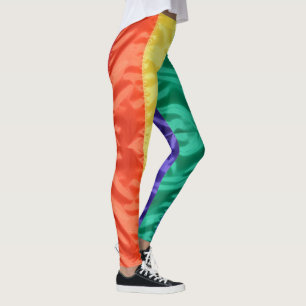6 colour rainbow stripes LGBT LGBTQ gay pride chic Leggings