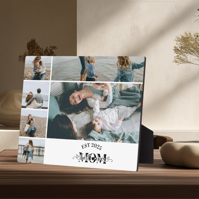 6 Custom Photo Collage Best Mum Ever  Plaque (Creator Uploaded)
