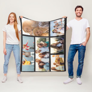 6 Custom Template Photo Collage Fleece Blanket