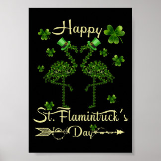 6 Cute Patrick Gift Happy St Flamintrick's Day Poster