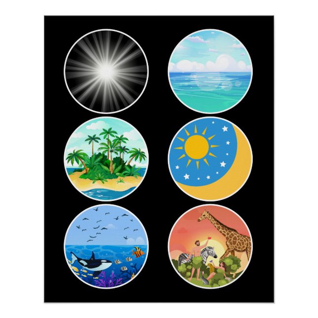 6 Days of Creation – Genesis 1-2 School Teacher  Poster (Front)