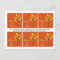 6 Favour Tags Modern Autumn Tree Fall Foliage