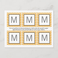 6 Favour Tags Yellow Grey Grey Chevron Name Focus