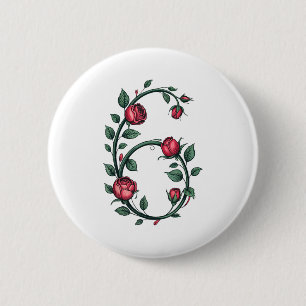 6 Floral 67 Rose Valentines Day Funny Love Matchin Cm Round Badge