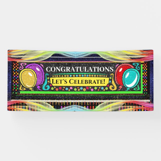 6 Foot Congratulations Banner (Horizontal)