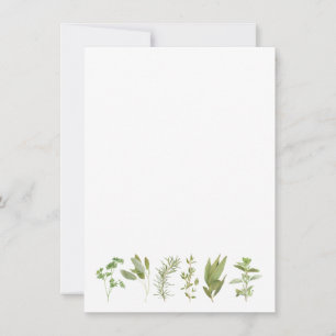 6 FRESH HERBS 4.5x6.25 Blank Flat Card