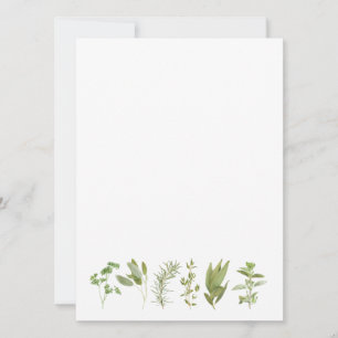 6 FRESH HERBS 5.5x7.5 Blank Flat Card