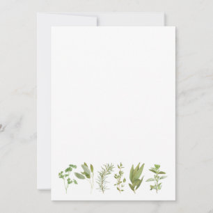 6 FRESH HERBS 5x7 Blank Flat Card