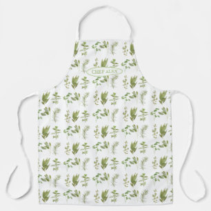 6 FRESH HERBS Apron + Name - large