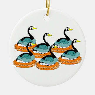 6 Geese A Laying Ceramic Tree Decoration